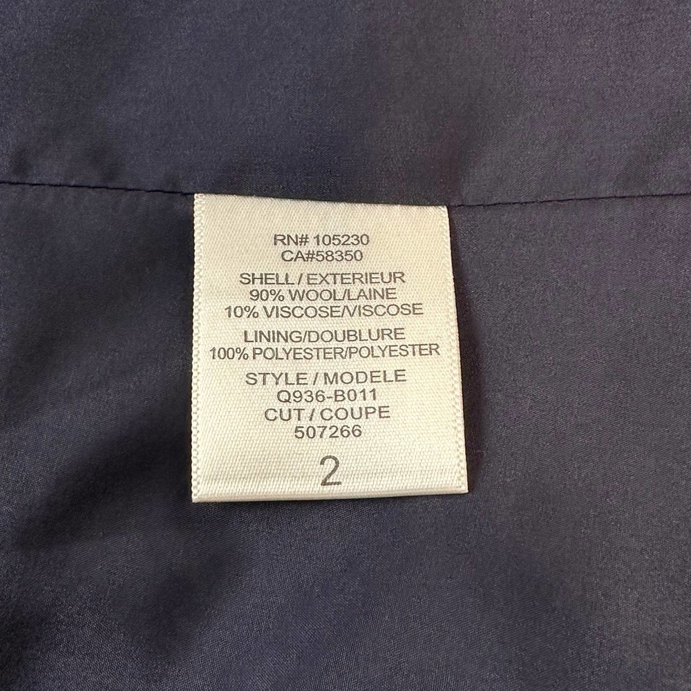Equipment Anais Blazer Wool Blend Single Button Suit Jacket, Navy Blue - Picture 12 of 16